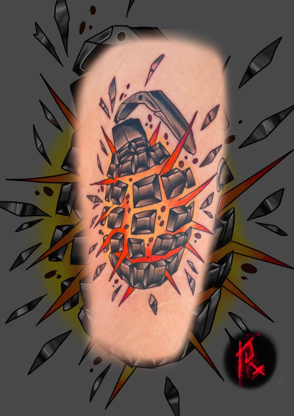 tattoo-grenade-explosee
