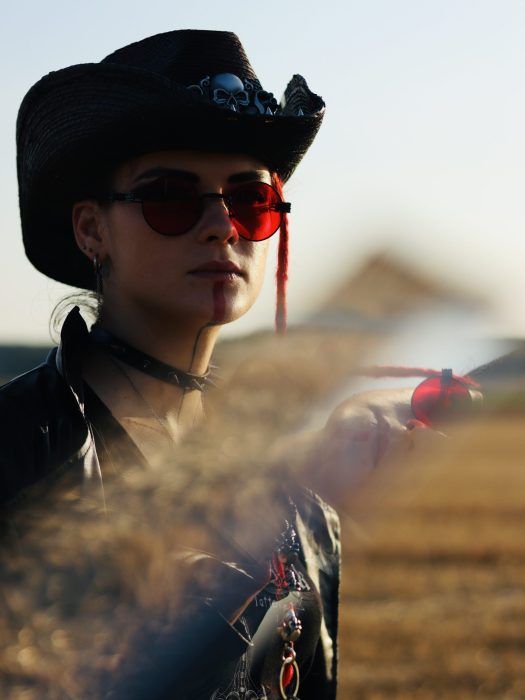 portrait redlock's tattoo cowgirl western